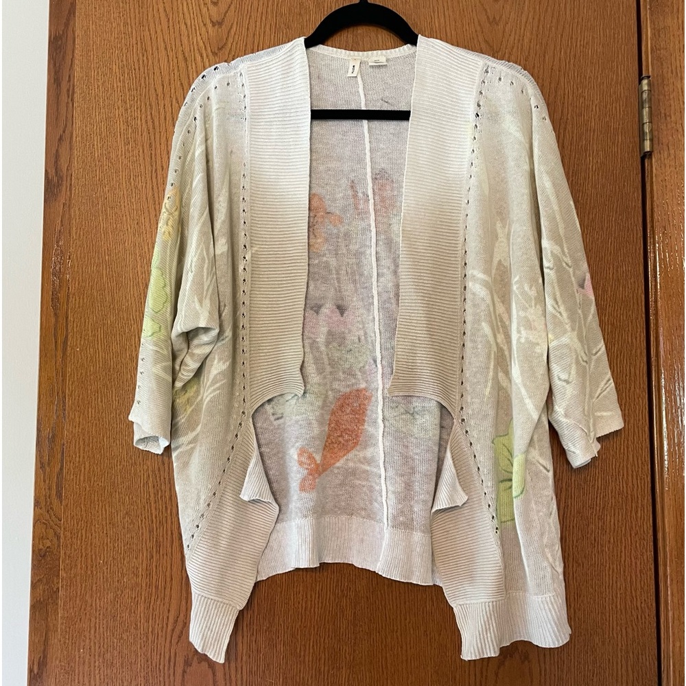 Anthropologie Moth Koi linen blend kimono cardigan SZ Xs